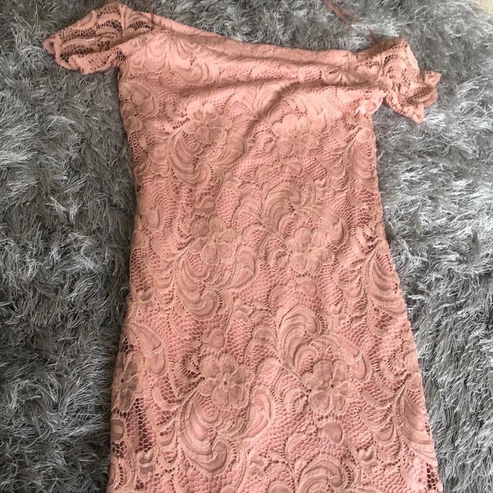 Lace blush dress